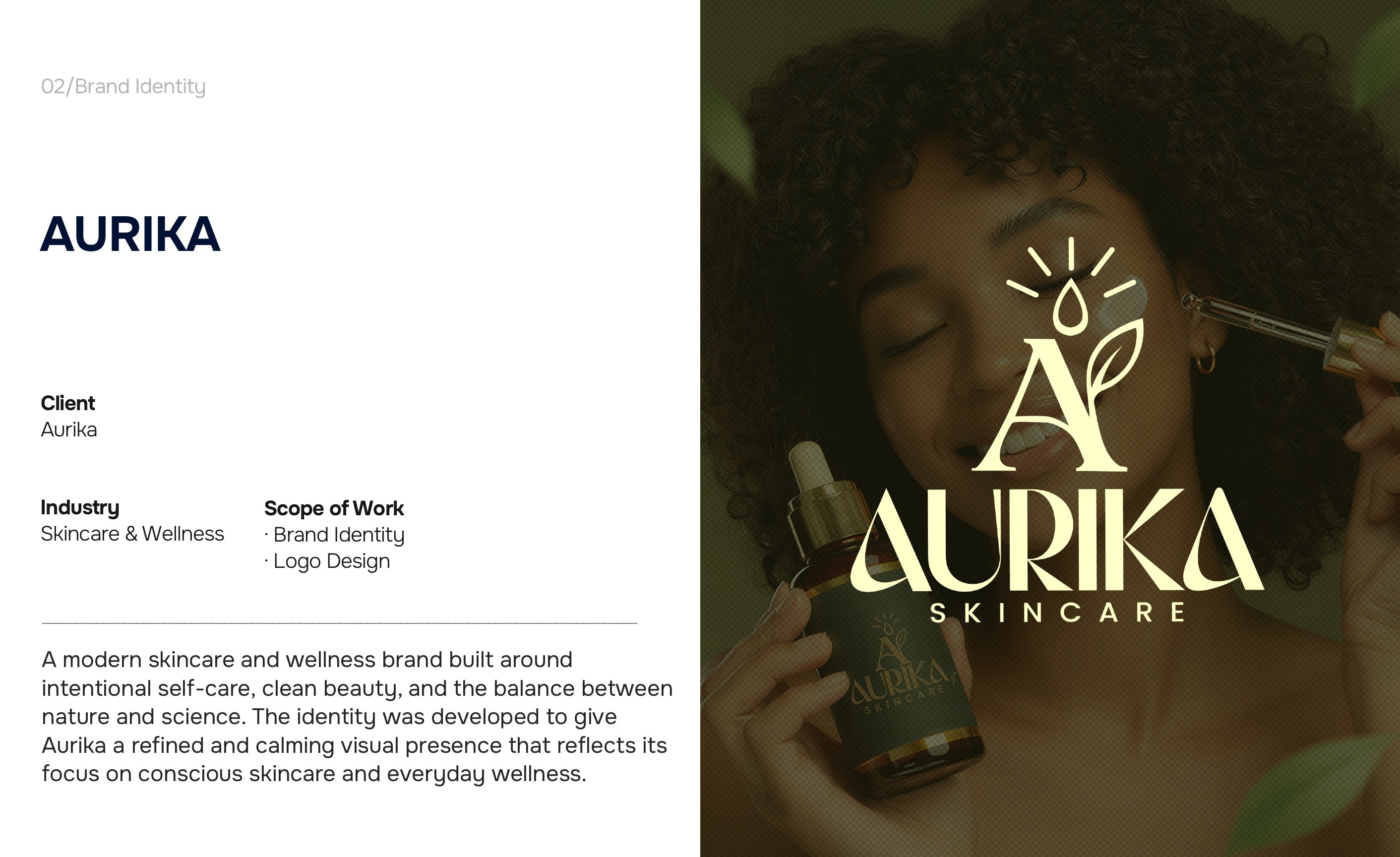 Aurika Skincare brand identity case study