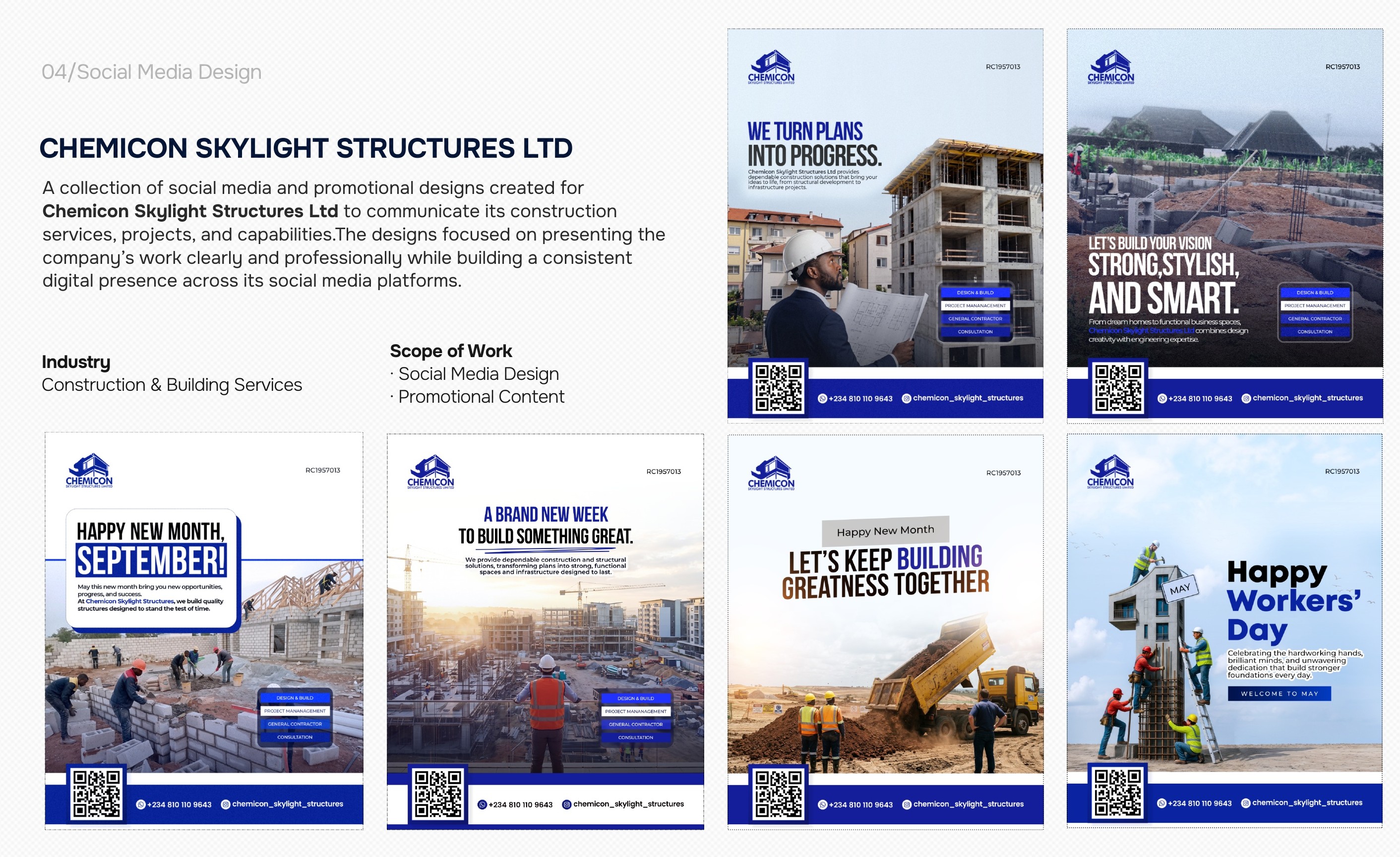Chemicon Skylight Structures social media design case study